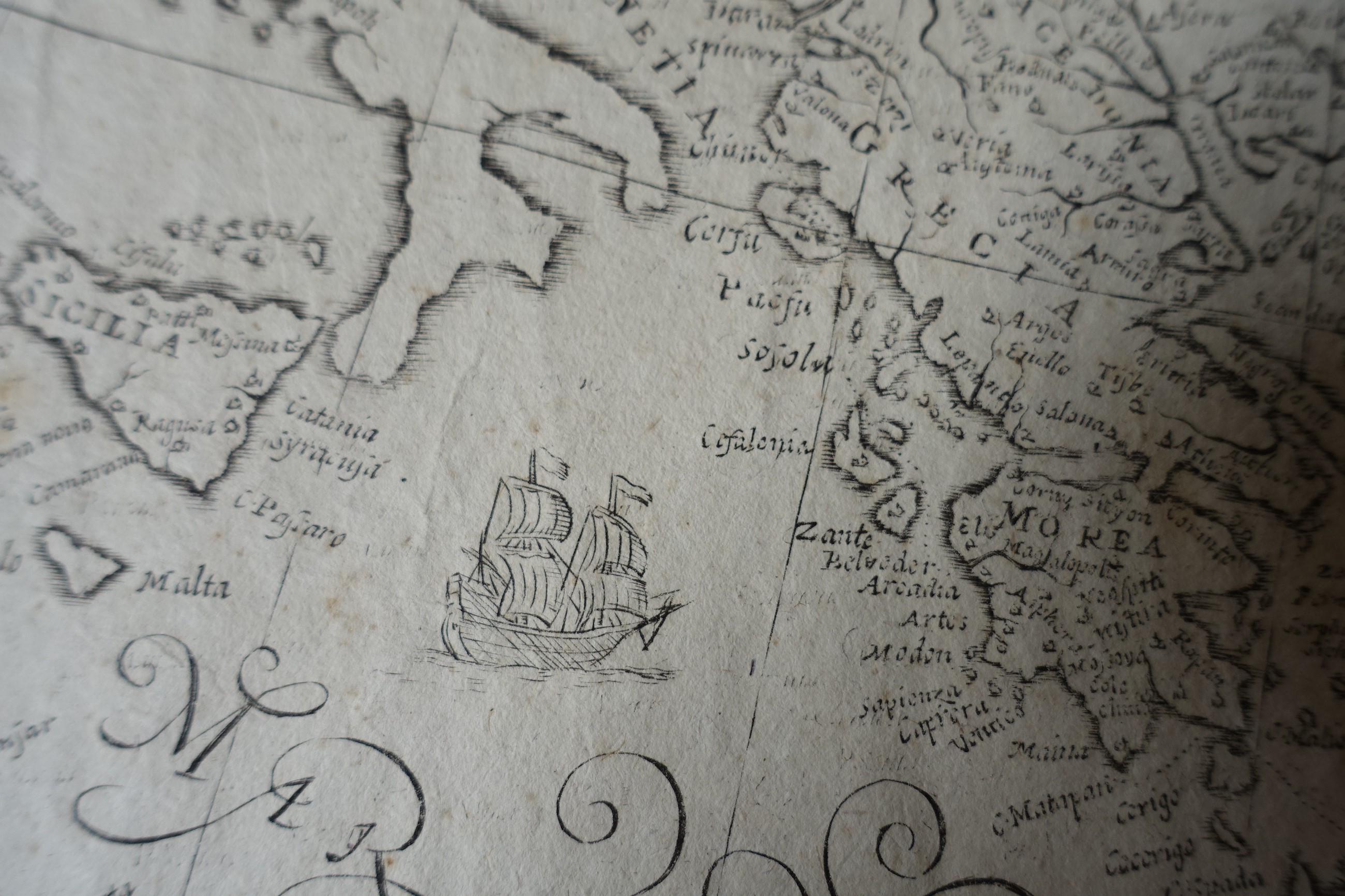 FOTO 6, ASMo, Mappario Estense, Carte Geografiche, n. 165 (dettaglio di una nave in viaggio verso levante)