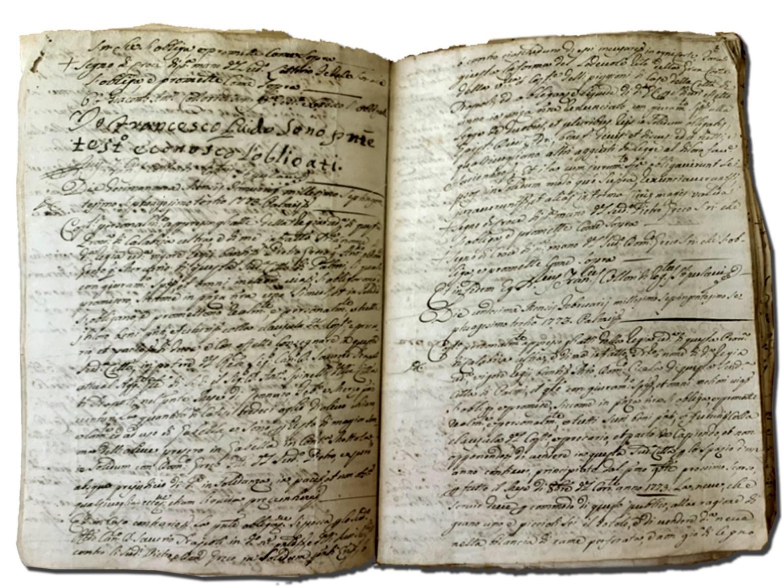 Palmi, 11 febbraio 1773 AS SEZIONE DI PALMI, Fondo Notarile, Notaio Francesco Colloridi, b. 137 vol. 1419 f. 3r