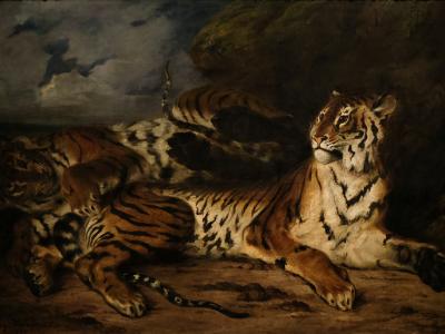 Eugène Delacroix, A Young Tiger Playing with its Mother, 1830-31, MET, New York