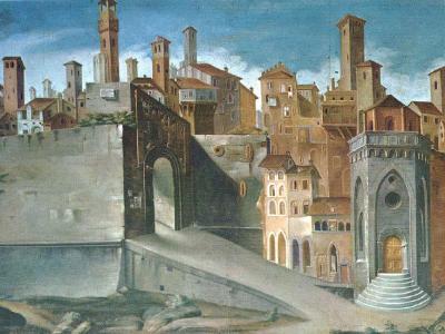 Benedetto Bonfigli, Torri di Perugia, 1454, Galleria Nazionale dell'Umbria