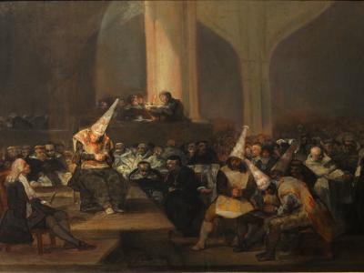 Francisco de Goya - Escena de Inquisición - 1812–1819 -  Real Academia de Bellas Artes de San Fernando in Madrid