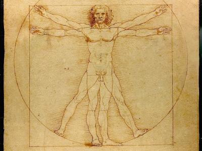 L'uomo vitruviano, Leonardo da Vinci, 1490, Galleria dell'Accademia, Venezia