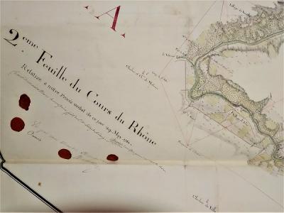 Carte géométrique des parties du cours du Var et de l’Esteron depuis le Ruisseau de Riolan jusqu’à la mer, pour servir à la limitation du Comté de Nice et de la Provence 