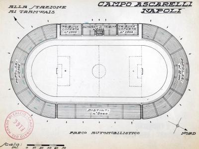 Planimetria dello stadio “Partenopeo”, già “Ascarelli”