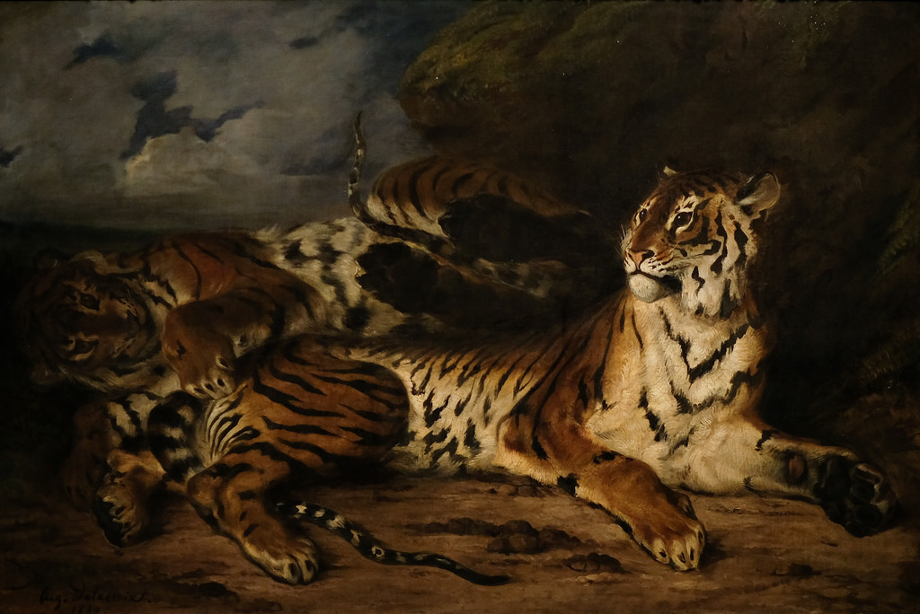 Eugène Delacroix, A Young Tiger Playing with its Mother, 1830-31, MET, New York