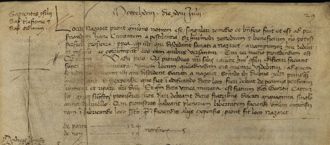 creazione del Lazzaretto, 18 luglio 1468