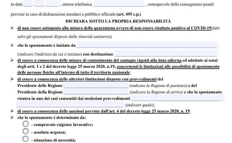 Autocertificazione