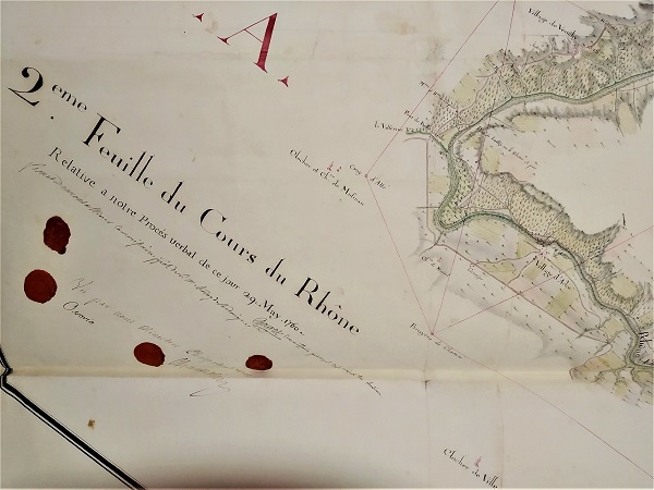 Carte géométrique des parties du cours du Var et de l’Esteron depuis le Ruisseau de Riolan jusqu’à la mer, pour servir à la limitation du Comté de Nice et de la Provence 
