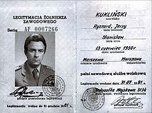 Ultimo documento d'identità dell'esercito del colonnello Kukliński