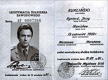 Ultimo documento d'identità dell'esercito del colonnello Kukliński