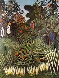 Rousseau - Giungla con scimmie che mangiano arance 2