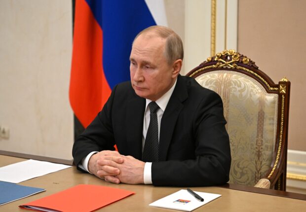 President of Russia Vladimir Putin at a meeting with permanent members of the Security Council 
