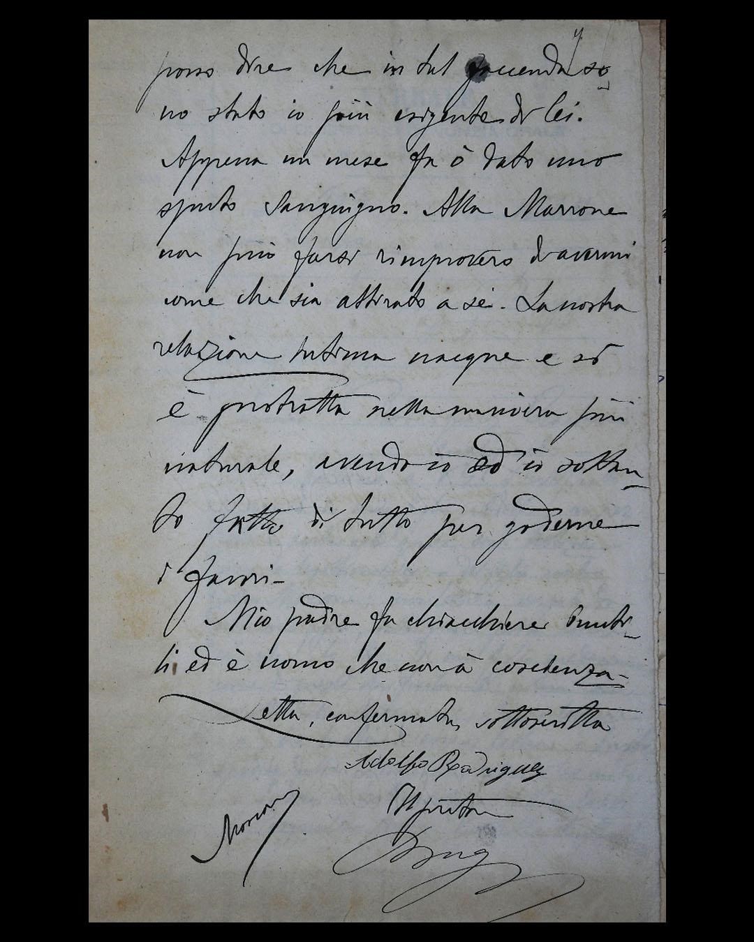 Dall’esame di testimonio senza giuramento di Adolfo R. reso al Pretore della sezione Avvocata,  10 marzo 1903