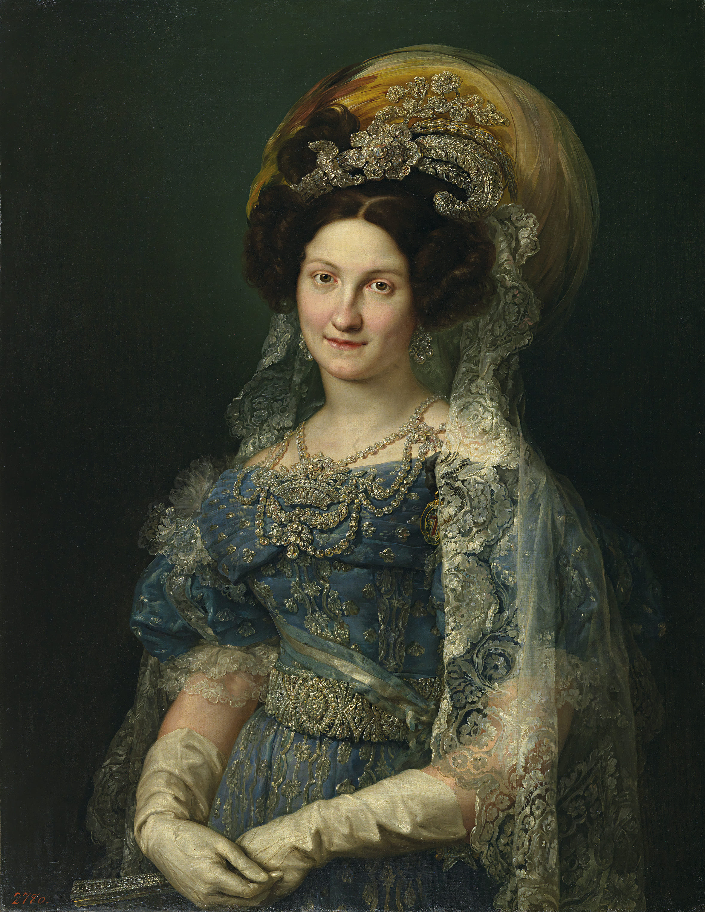 Vincente Lòpez y Portaña, Maria Cristina di Borbone Due Sicilie (Madrid, Museo Nacional del Prado)
