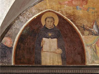 Beato Angelico, San Tommaso d'Aquino con la summa