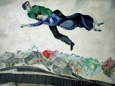 Marc Chagall, Over the town, 1918