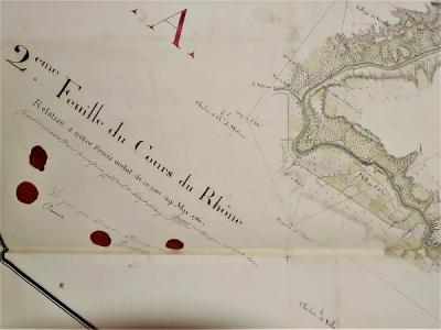 Carte géométrique des parties du cours du Var et de l’Esteron depuis le Ruisseau de Riolan jusqu’à la mer, pour servir à la limitation du Comté de Nice et de la Provence
