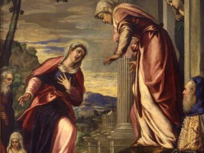 Dettagli i visitazione, 1588, scuola grande di san rocco, Tintoretto, Venezia