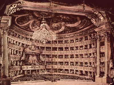 interno del teatro Regio di Torino, attribuito a Francesco Gonin (Torino, 1808 - Giaveno 1889