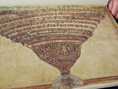 Mappa dell'Inferno, La Divina commedia, Botticelli