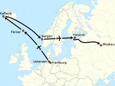 Itinerario di Rust dal 13 al 28 maggio 1987