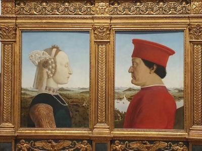 Piero della Francesca, dittico con i ritratti dei duchi, Federigo e la moglie Battista Sforza (Firenze, Galleria degli Uffizi)