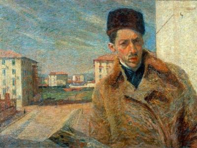 Boccioni, Autoritratto, 1908, olio su tela, Milano, Pinacoteca di Brera