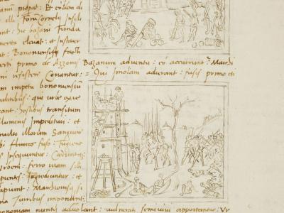 La presa di Imola e la ricostruzione di Bazzano da parte degli Estensi (1296)  ASMo, Manoscritti della Biblioteca, 132, c. 5r