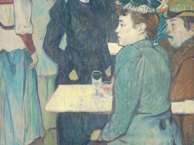 Henri de Toulouse-Lautrec, Un angolo al Moulin de la Galette (1892); olio su tavola, 100×89,2 cm, National Gallery of Art, Washington D.C.