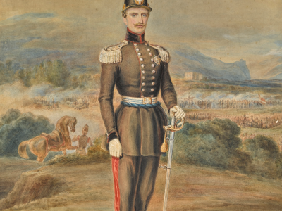 Giovanni di Borbone in uniforme da colonnello di fanteria del Regno di Sardegna (Pietro Ayres, 1847).