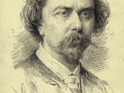 Ritratto di Giovanni Sgambati  (1841-1914), 1888. ad opera di Vespasiano Bignami  (Fonte Wikipedia)