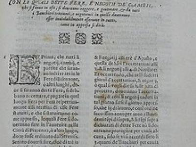 TRACTATUS DE CAMBIIS… Capitoli delle Fiere di Besenzone