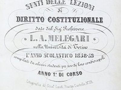 Melegari. Lezioni Universitarie di Diritto Costituzionale
