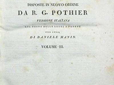 La rara traduzione di D. Manin delle Pandette di Pothier La rara traduzione di D. Manin delle Pandette di Pothier