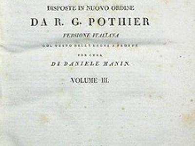 La rara traduzione di D. Manin delle Pandette di Pothier