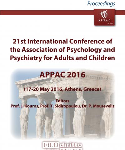 21st International Conference of the Association of Psychology and Psychiatry for Adults and Children - APPAC 2016