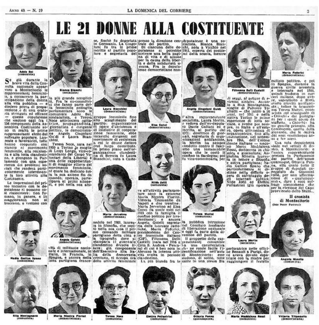 Le 21 Donne della Costituente | Filodiritto